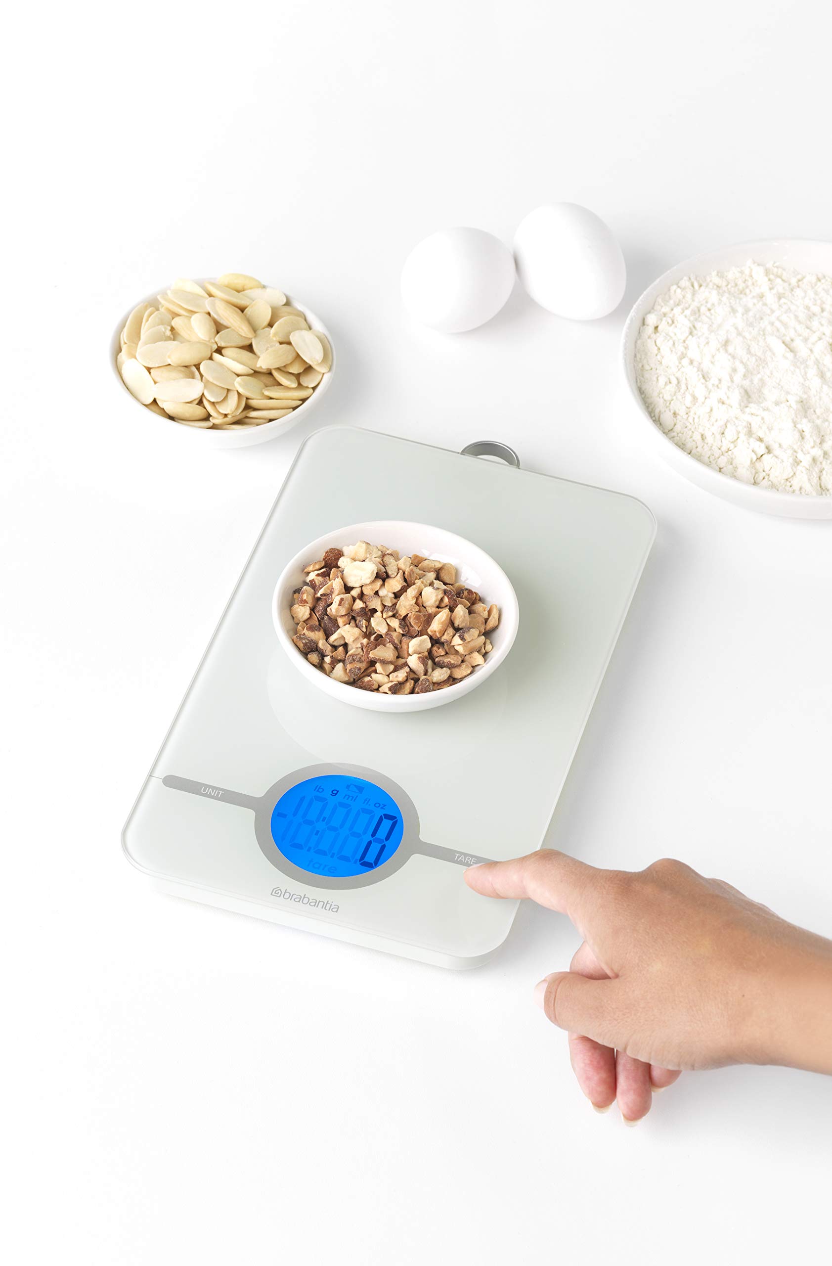 Brabantia tasty + báscula digital de cocina, color light grey