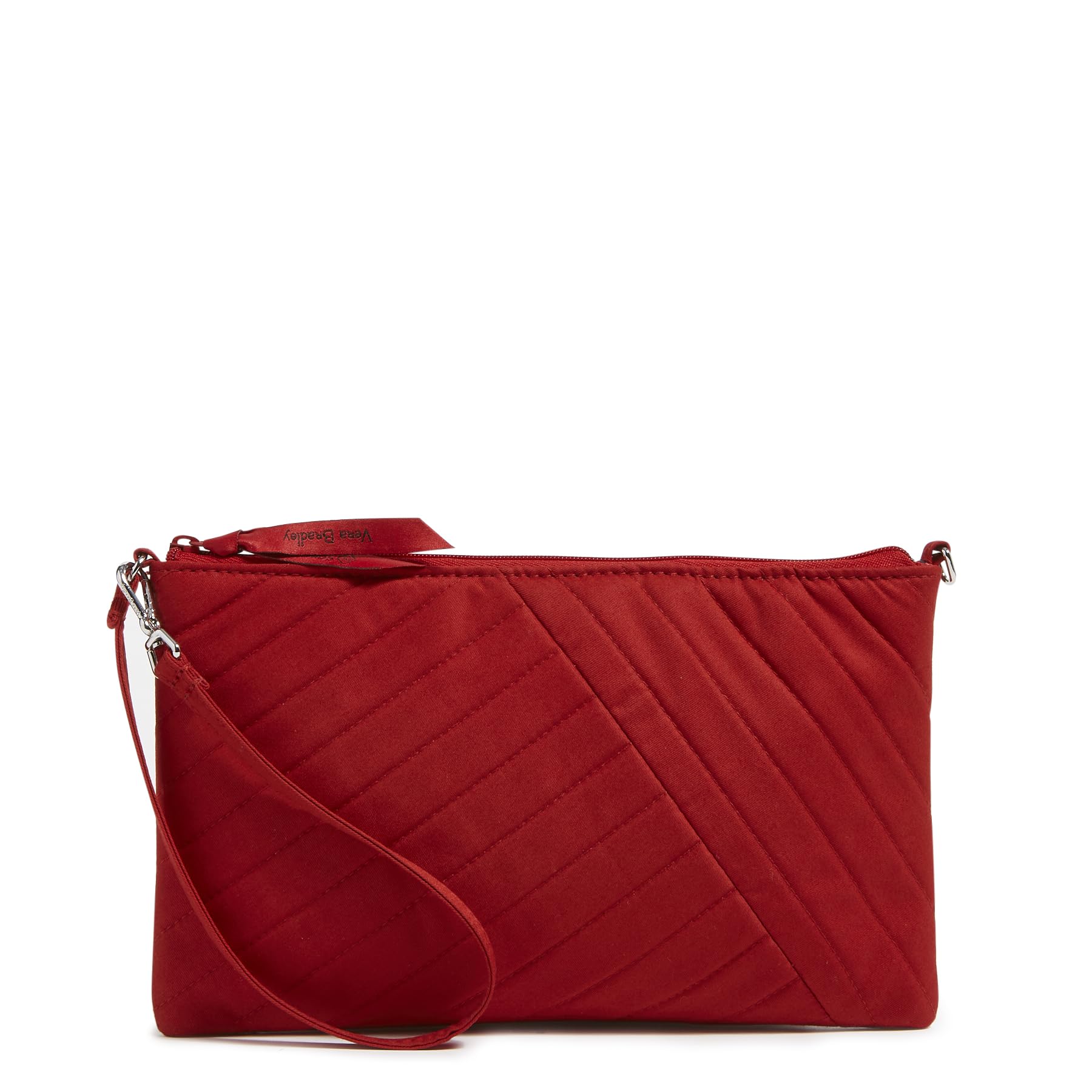 Vera Bradley Women's Cotton Convertible Wristlet With RFID Protection, Cardinal Red, One Size