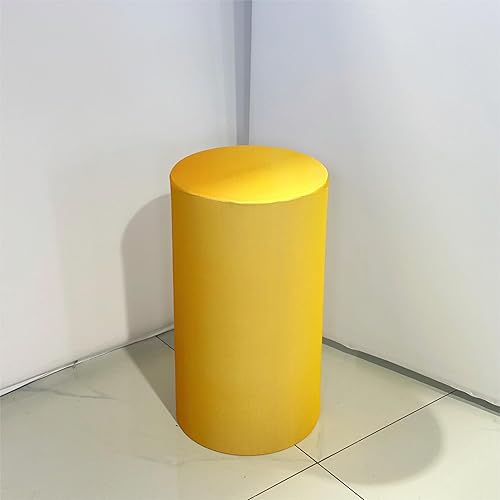 ittsmnt Fundas de pedestal de circo para decoración de fiestas, color dorado, fundas de zócalo cilíndrico de color sólido, para baby shower, fiesta