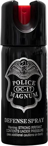 POLICE MAGNUM Pepper Spray Self Defense Portable Safety Canister- 2 oz Twist Lock