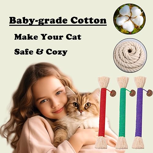 Miniatura 6 de Grembeb Juguetes para gatos, paquete de 12 palitos masticables Silvervine, juguete natural con hierba gatera para limpiar los dientes, bocadillos