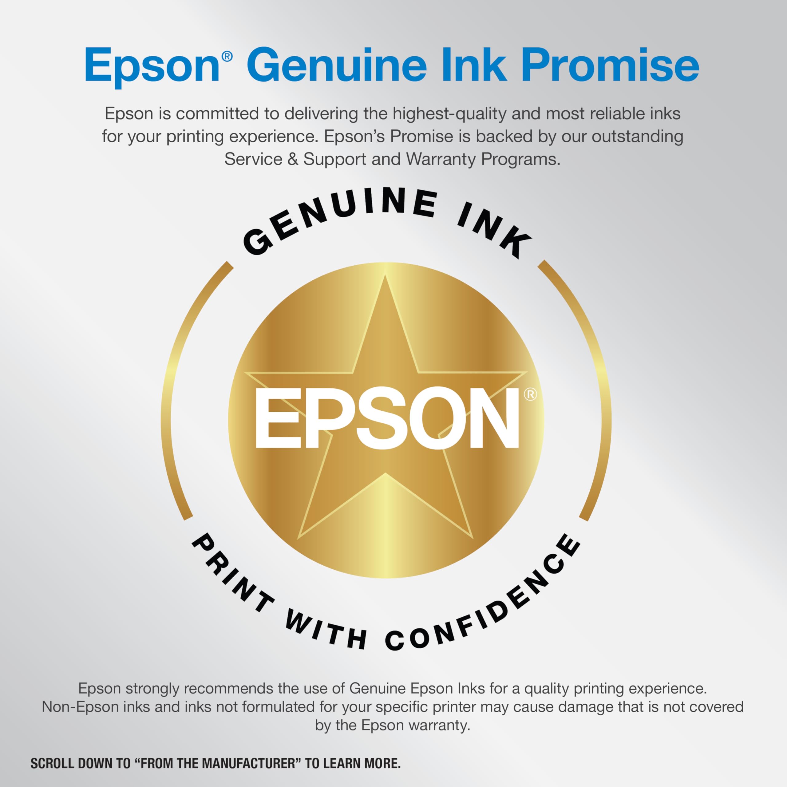 Epson EcoTank ET-2900 Imprimante couleur tout-en-un sans fil avec jusqu'à 3 ans d'encre, réservoirs rechargeables, parfaite pour la maison, 11 PPM, écran couleur de 3,66 cm, scanner intégré - Blanc