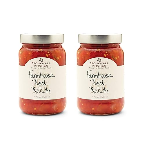 Stonewall Kitchen Farmhouse Rojo Relish, 16 onzas (paquete de 2)
