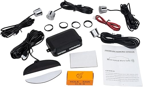 Miniatura 4 de Sistema de radar de respaldo inverso para automóvil, pantalla LED MASO asistentes de estacionamiento, doble CPU, sensor de radar de estacionamiento