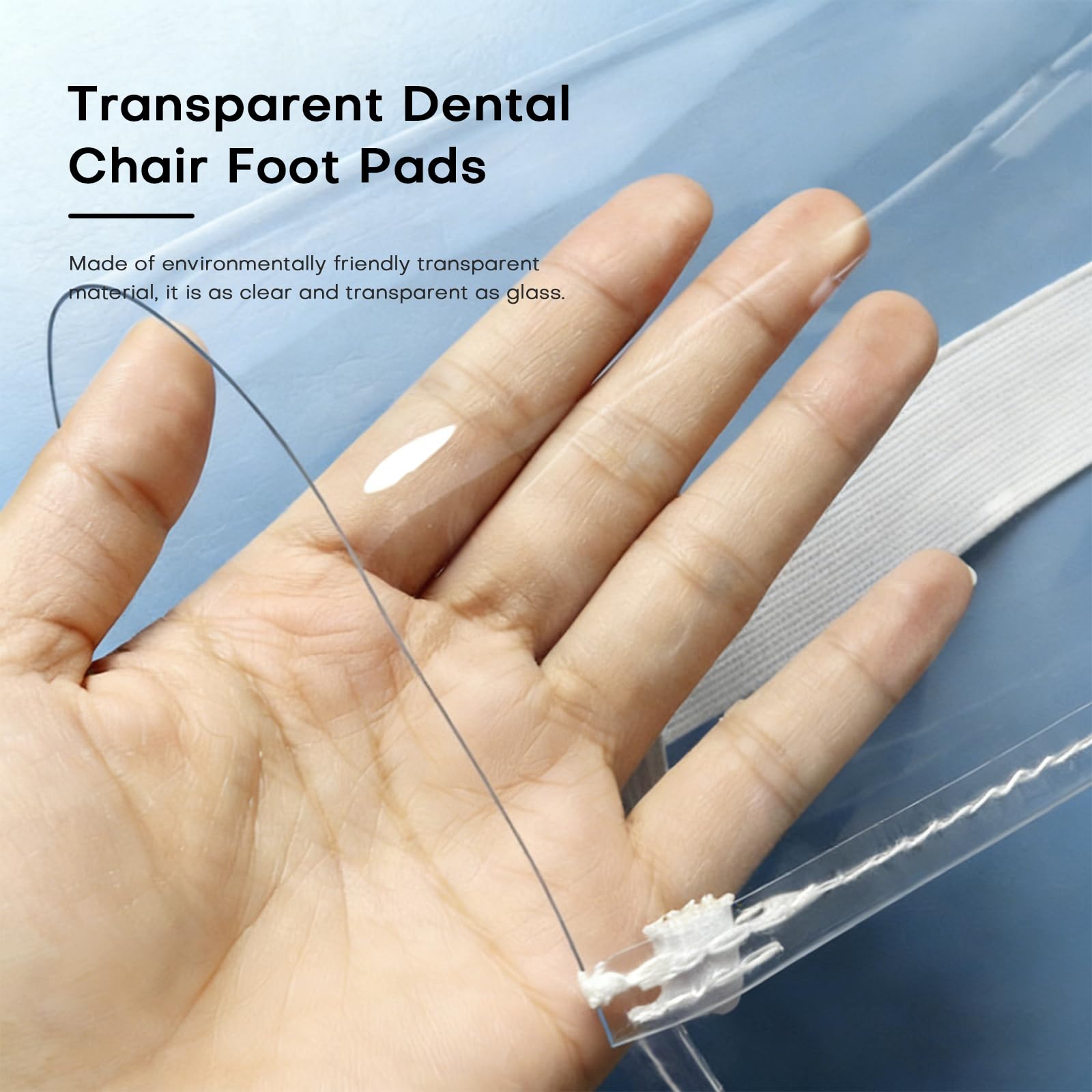 Lot de 5 Coussinets de Protection pour Pieds de Fauteuil Dentaire, avec Bandes élastiques, Anti-poussière, lavables en Plastique(A)