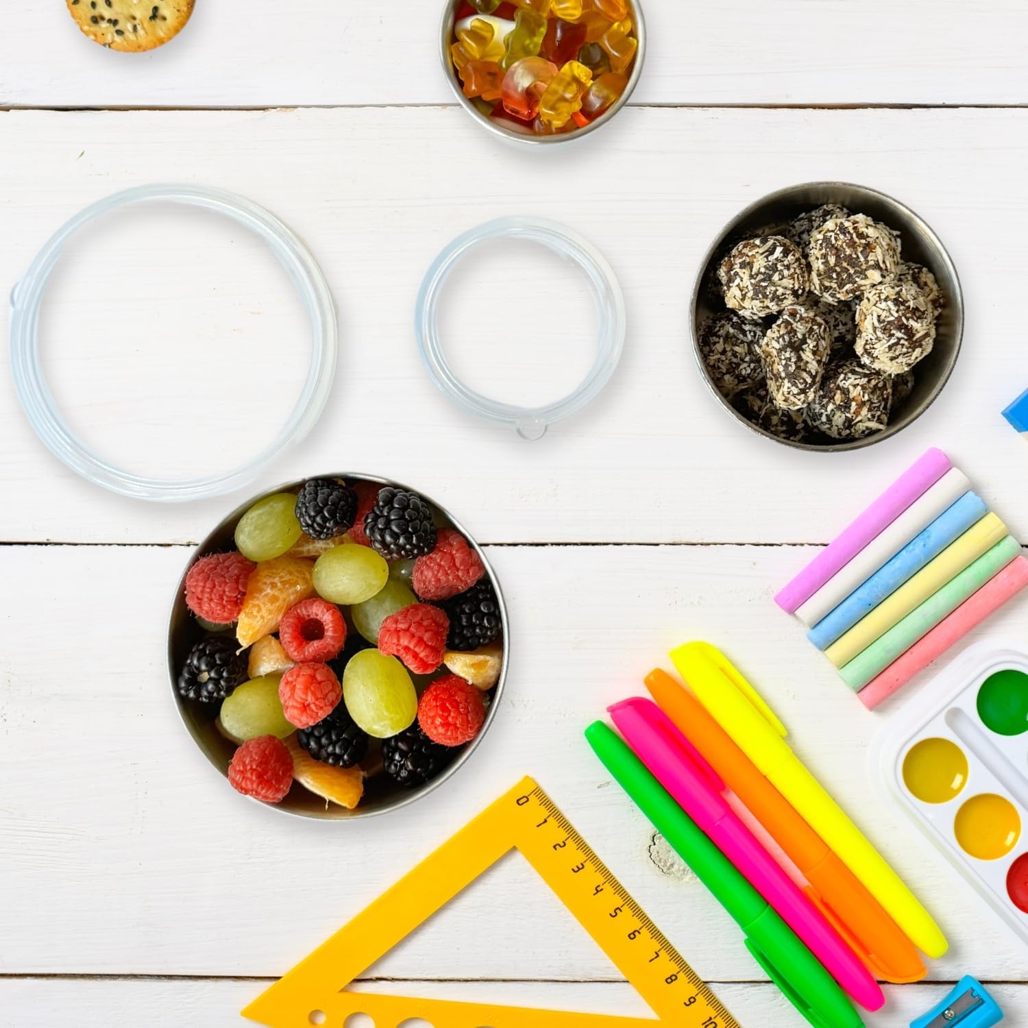 TAVVA Kids Snack Containers for School [12oz/ 7oz/ 3oz] - Stainless Steel Lunch Containers for Kids - Stainless Steel Lunch Box for Kid - Leakproof with Silicone Lids - Dishwasher & Freezer Safe - Image 9