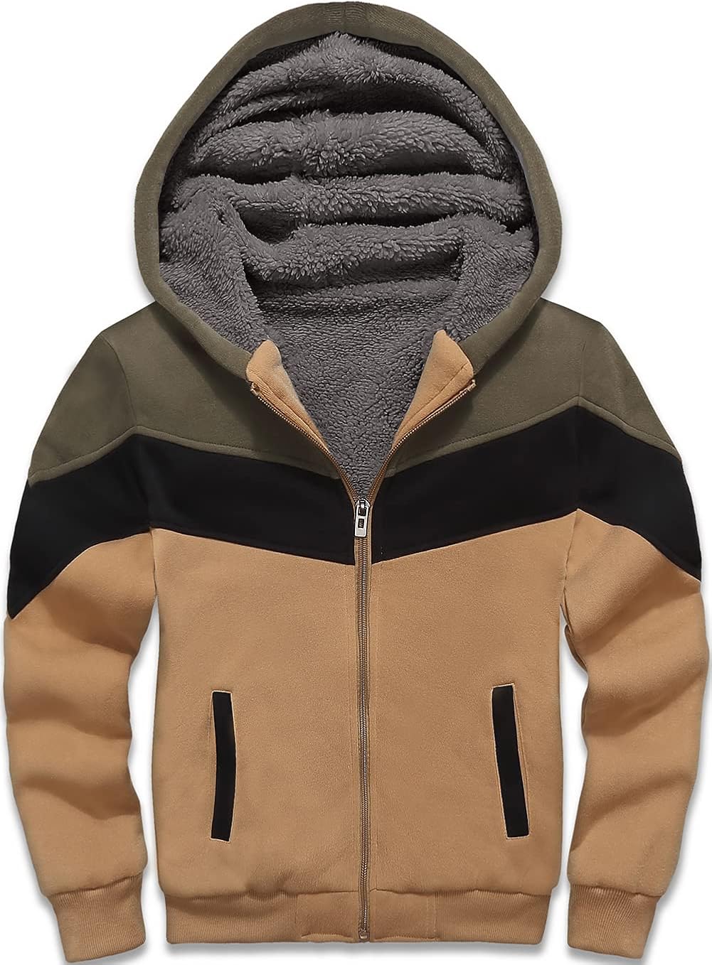 SWISSWELL Boys Hoodie Sherpa Fleece Lined Jacket Soft Warm Zipper Sweatshirt Outerwear: Clothing, Shoes & Jewelry