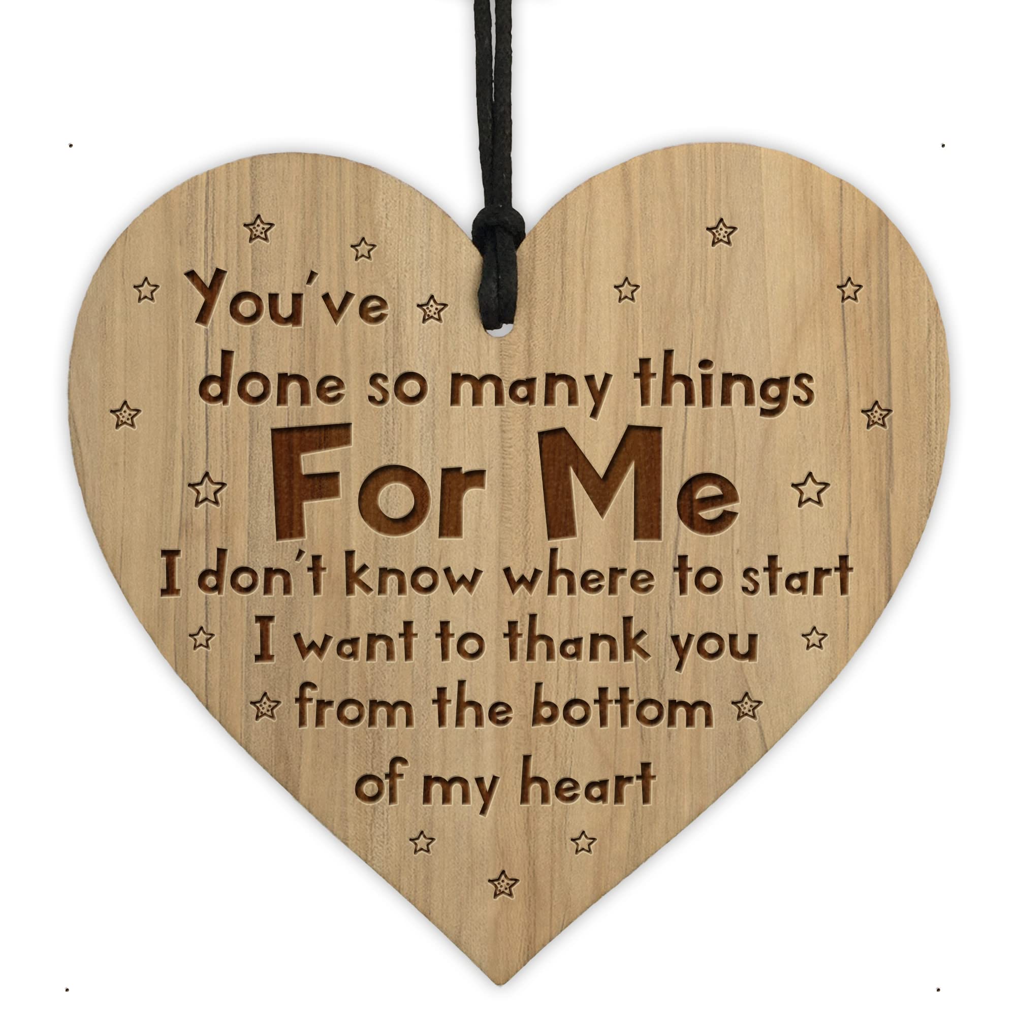 Red Ocean Thank You Gift For Him Her Teacher Friend Colleague Engraved Heart Keepsake Friendship Gift