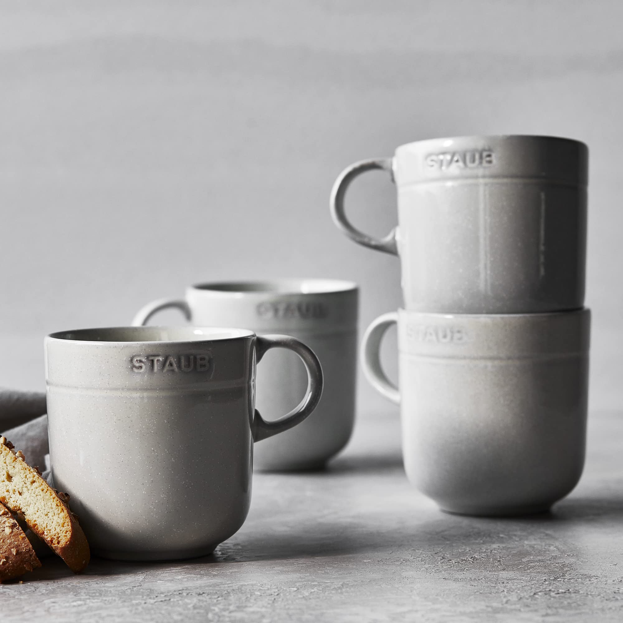 Amazon.com | STAUB Ceramic Dinnerware 4-pc 16 oz. Mug Set - White