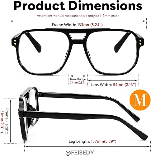 Miniatura 7 de FEISEDY Retro Aviador Lectura Gafas Mujeres Hombres Azul Bloqueo Luz Lector Plástico Ligero Marco B0071