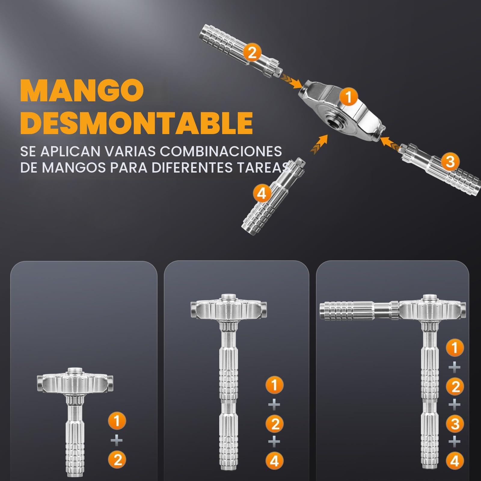 Juego de destornilladores de trinquete, magnéticos, 40 en 1, puntas de acero S2, eje flexible de combinación, con mango en T, para reparar dispositivos eléctricos de precisión, bicicletas