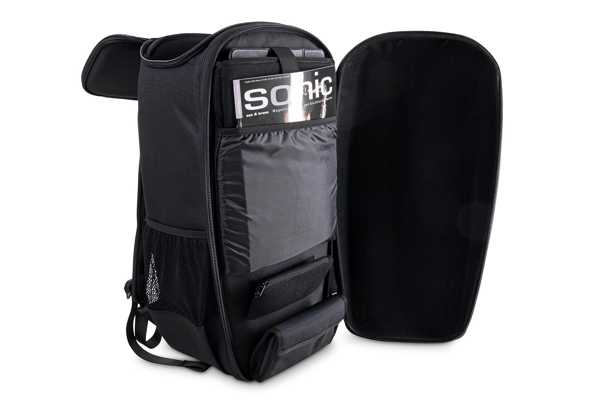 GEWA Space Bag Titanium - Futerał/plecak - Na 2 trąbki lub 1 flugelhorn - Pokrywa z poliwęglanu - Ergonomiczny tył - Kieszenie na akcesoria