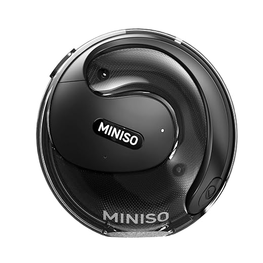 MINISO X15 PRO Translation Earbuds Open Ear Headphone Bluetooth 5.4 OWS AI Headphones Support 148 Languages Wireless Ear Buds with Earhooks IPX5 Waterproof Bluetooth Black（with AI）
