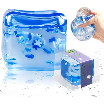 oyeftp Stress Balls Squeeze Cube - Anti-Stress Balls for Children Adults Squeeze Toy Squishies Ball, Anti Stress Toy Balls, I
