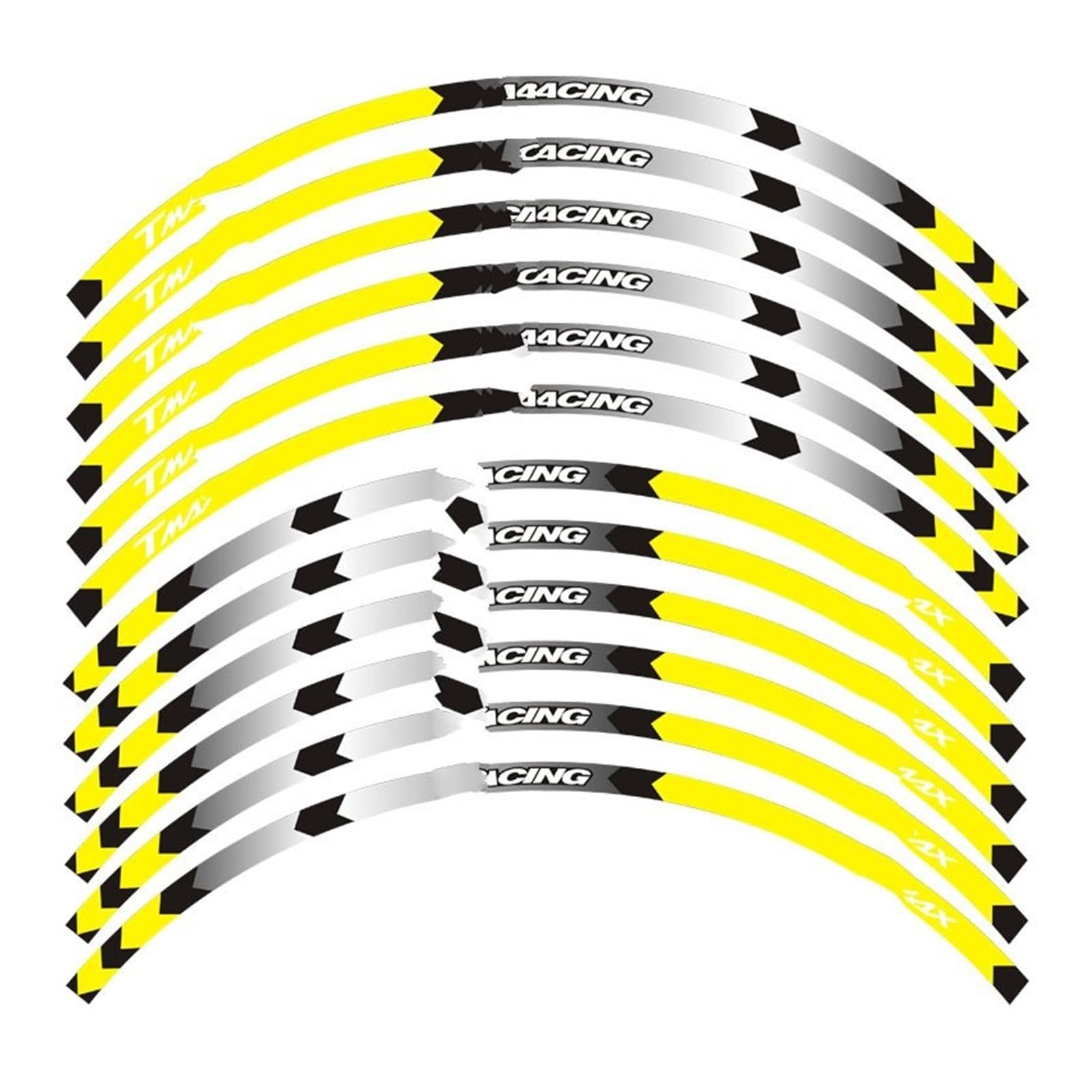 Hub Decals Rim for Ya&maha for T&MAX Purpose Motorcycle Wheel Decals Reflective Stickers Rim Stripes Stripe Tape(A Yellow)