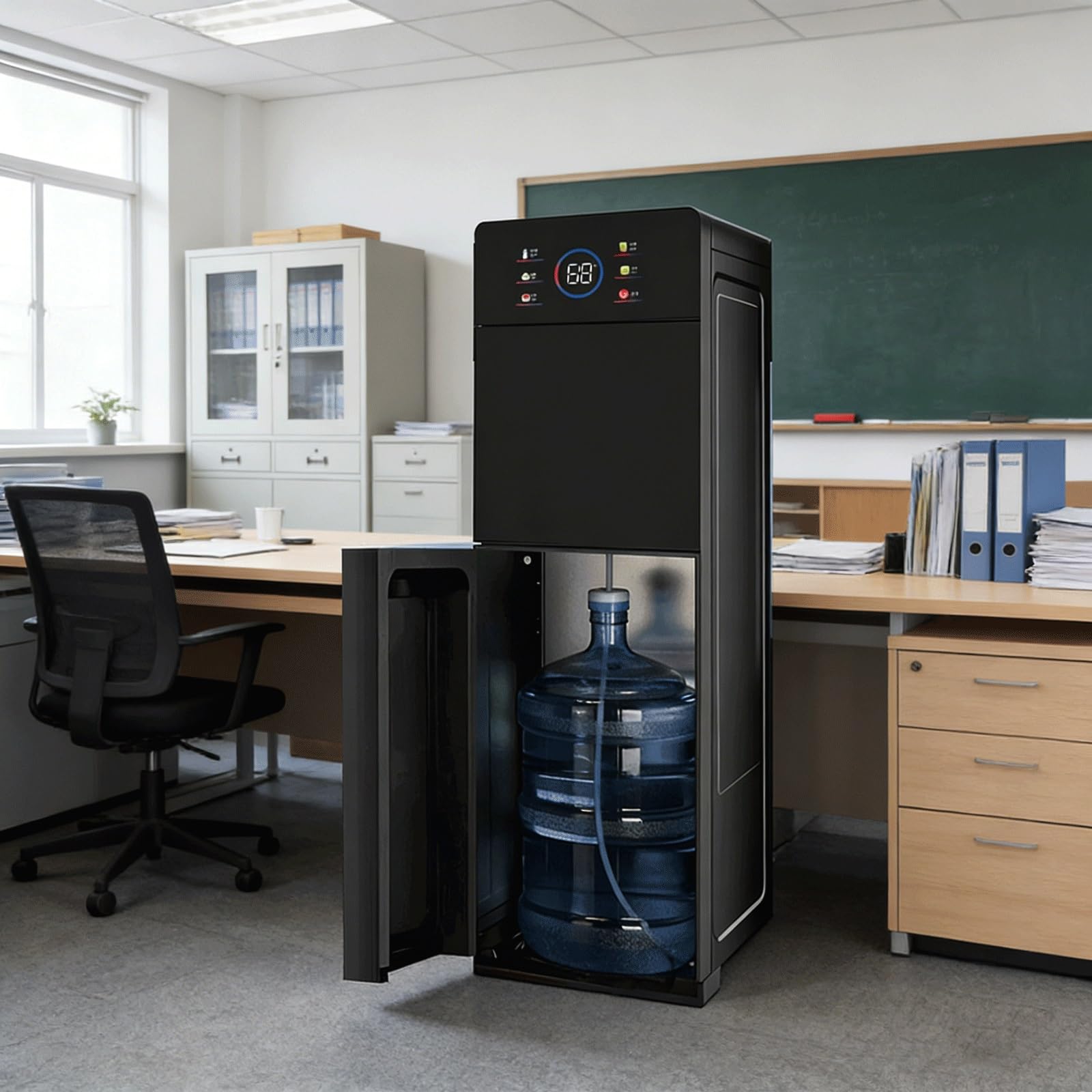 Distributeur d'eau design noir moderne à température réglable tactile