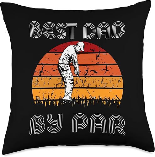 Miniatura 1 de Best Dad By Par Tshirt As A Funny Golf Shirt Retro Shirt As Golf Best Dad by Par Gifts Throw Pillow, 18x18, Multicolor