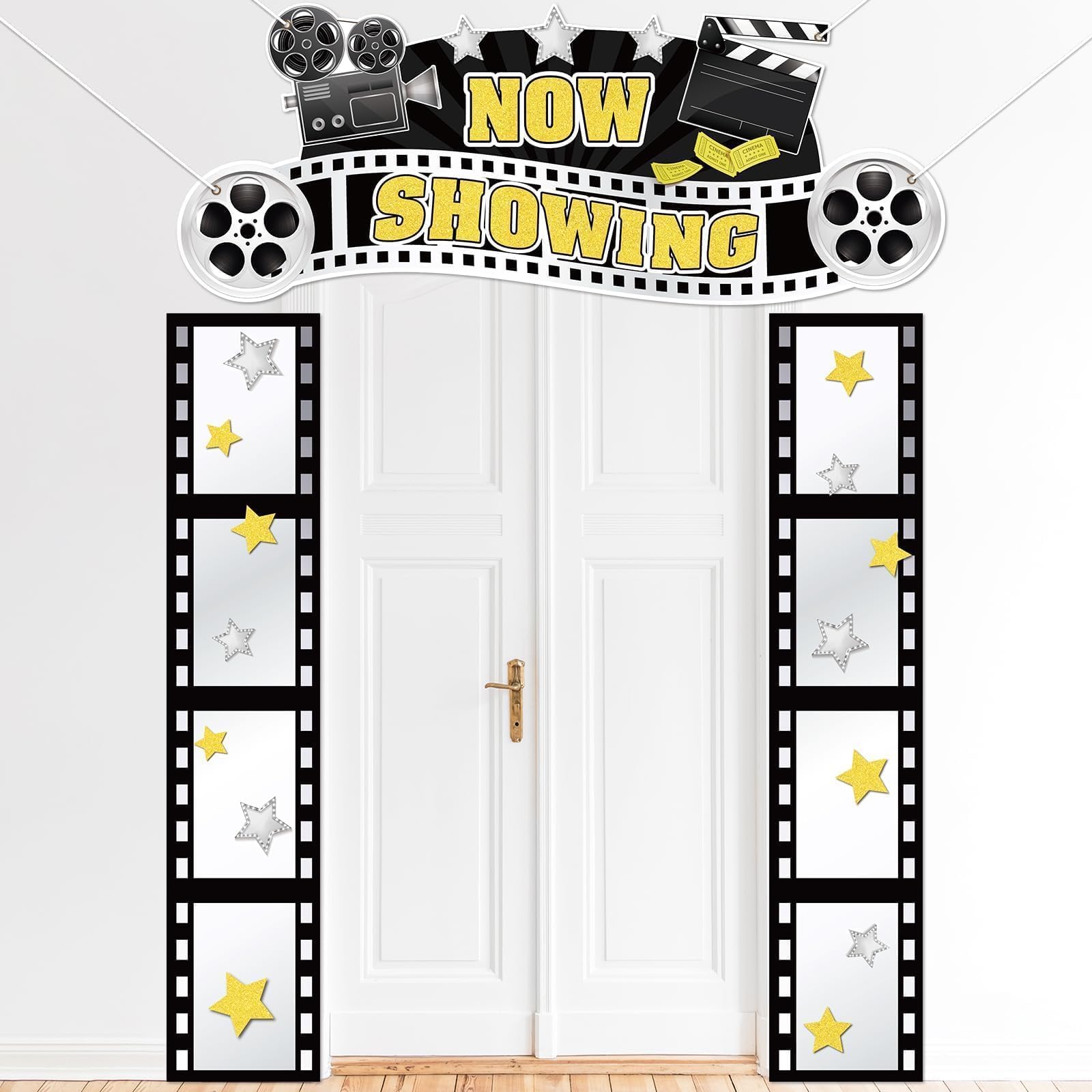 2x Filmnacht-Banner Für Veranda – „Welcome“ & „Now Showing“, 120x30 Cm, Polyester