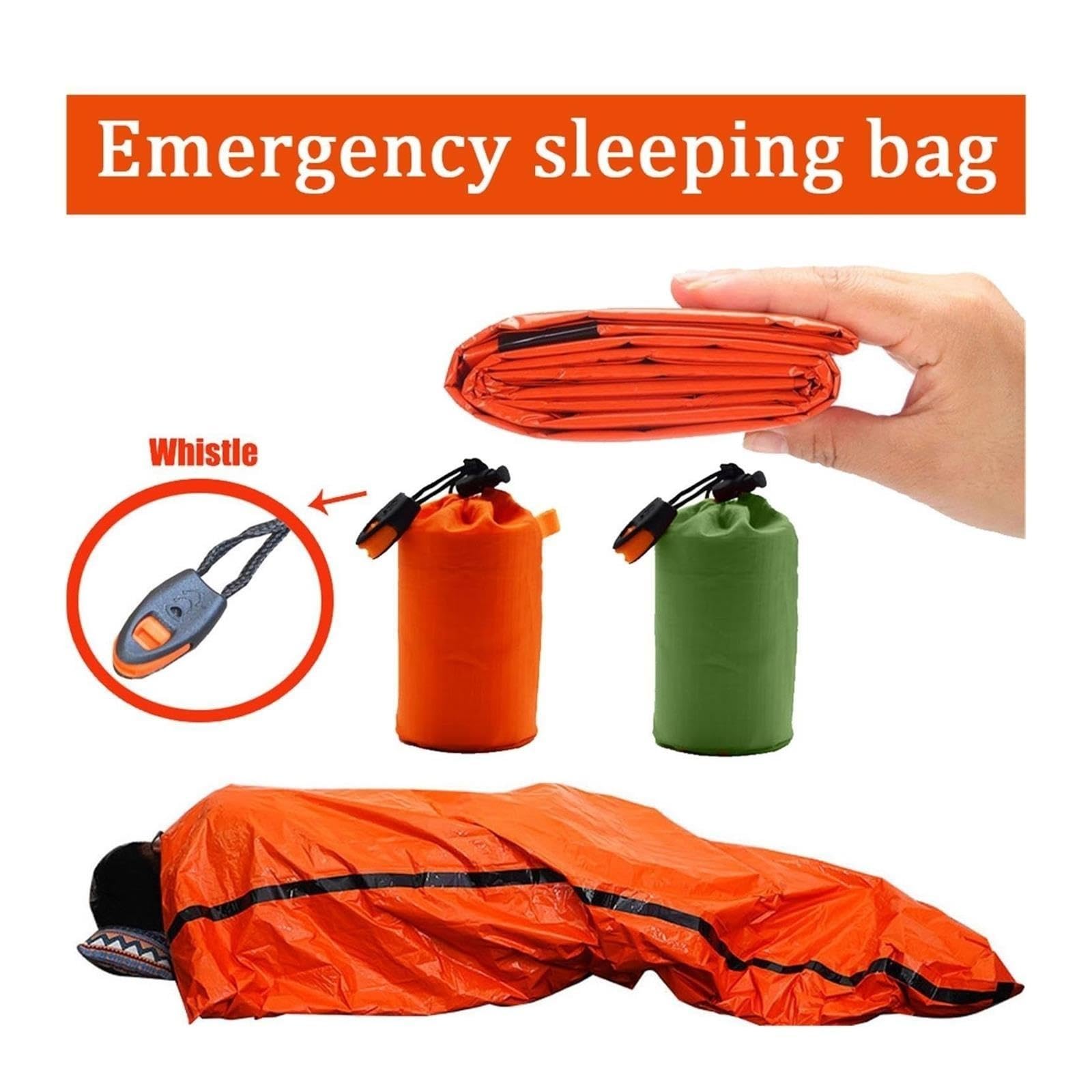 Saco Térmico Reflectante con Bolsa para Camping Senderismo Aire Libre