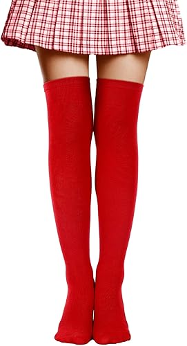 SATINIOR Calcetines altos de Halloween para mujer, medias altas hasta el muslo para fiesta de cosplay