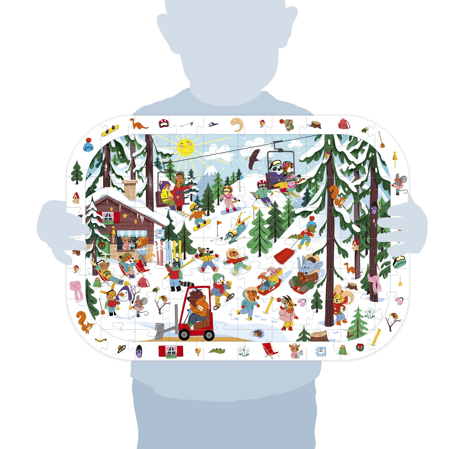 Avenue Mandarine PU028C, A 76-piece ''Cherche et Trouve'' Observation Puzzle, Poster Included - Image 3