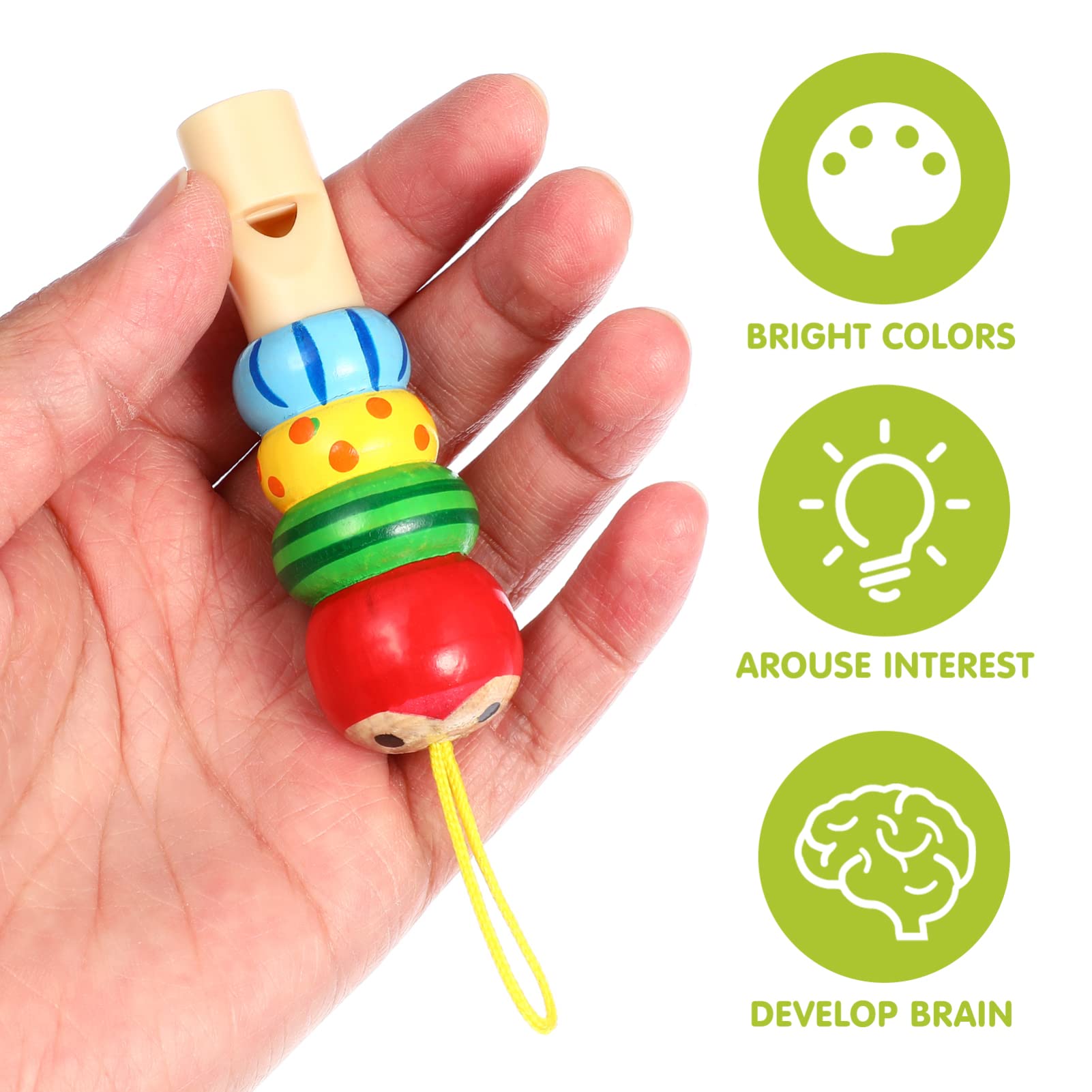 10 Silbatos De Madera Con Forma De Animales – Juguete Musical Educativo Para Niños, Sonido Divertido, Regalo Para Cumpleaños Y Actividades Infantiles – Colores Surtidos