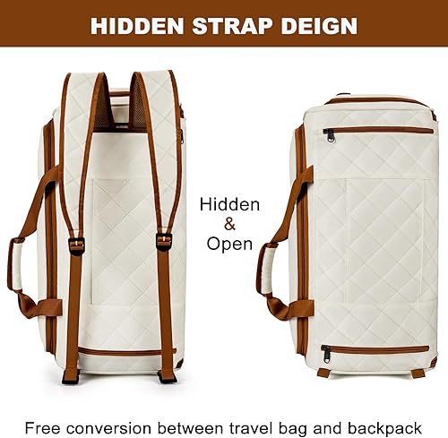 Miniatura 7 de Bolsas de ropa convertibles para viajes bolsa de lona para ropa de mano con correas de mochila para hombres y mujeres, 4 en 1, bolsas de viaje