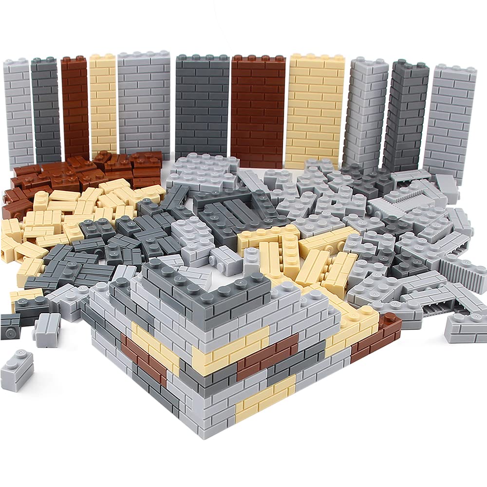 Feleph Set 260 Mattoncini Per Costruzioni Muro - Forme Multicolore - Compatibili Marchi Principali