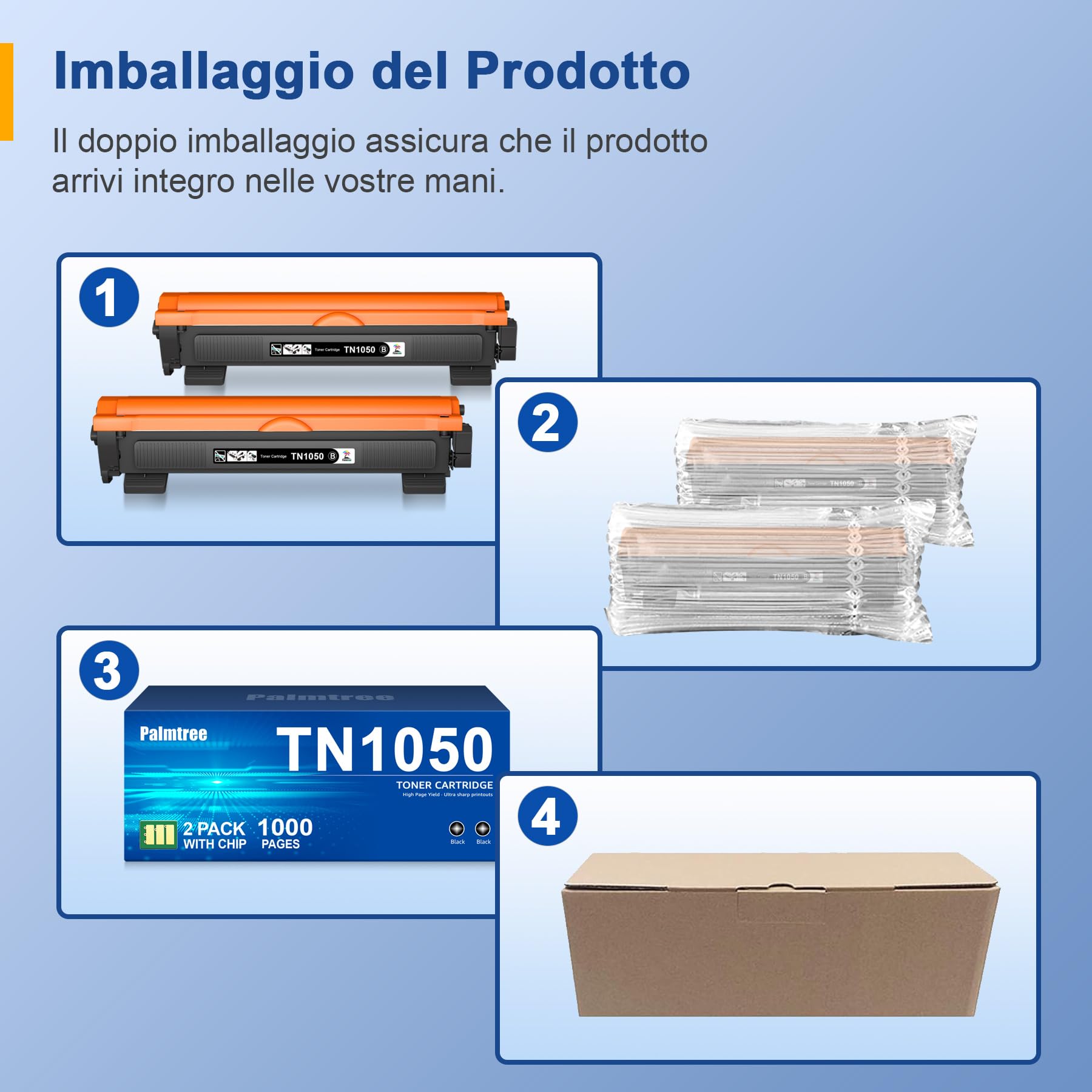 Palmtree Toner TN1050 Compatibili per TN-1050 Toner Brother DCP1612W per Brother MFC1910W HL-1110 HL-1210W HL-1212W MFC-1810 DCP-1512