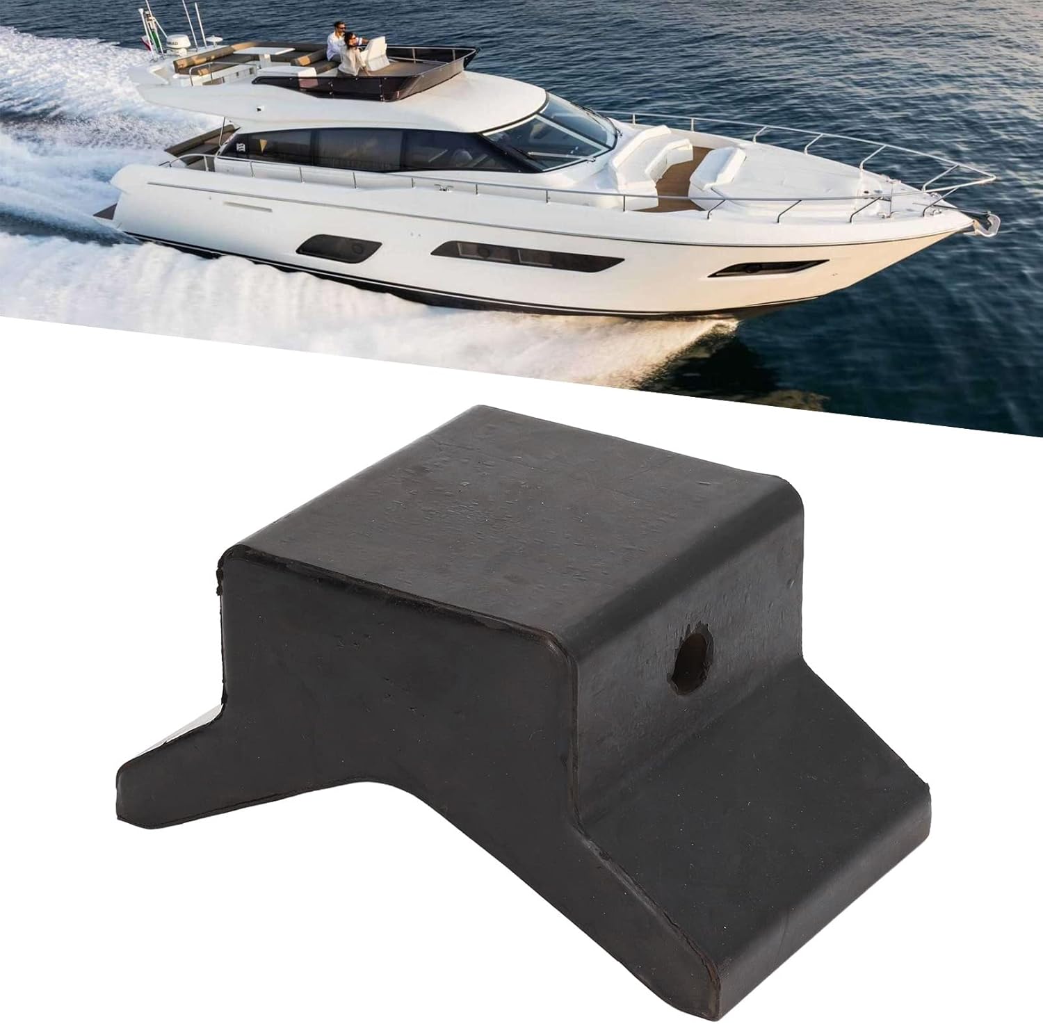 Boat V Block boat trailer v bow stop Universal High Strength Rustproof Abrasion 4in Professional Bow Stop Rubber boat trailer v bow stop for Trailers for Caravans Diábolos, Rodillos y Guías