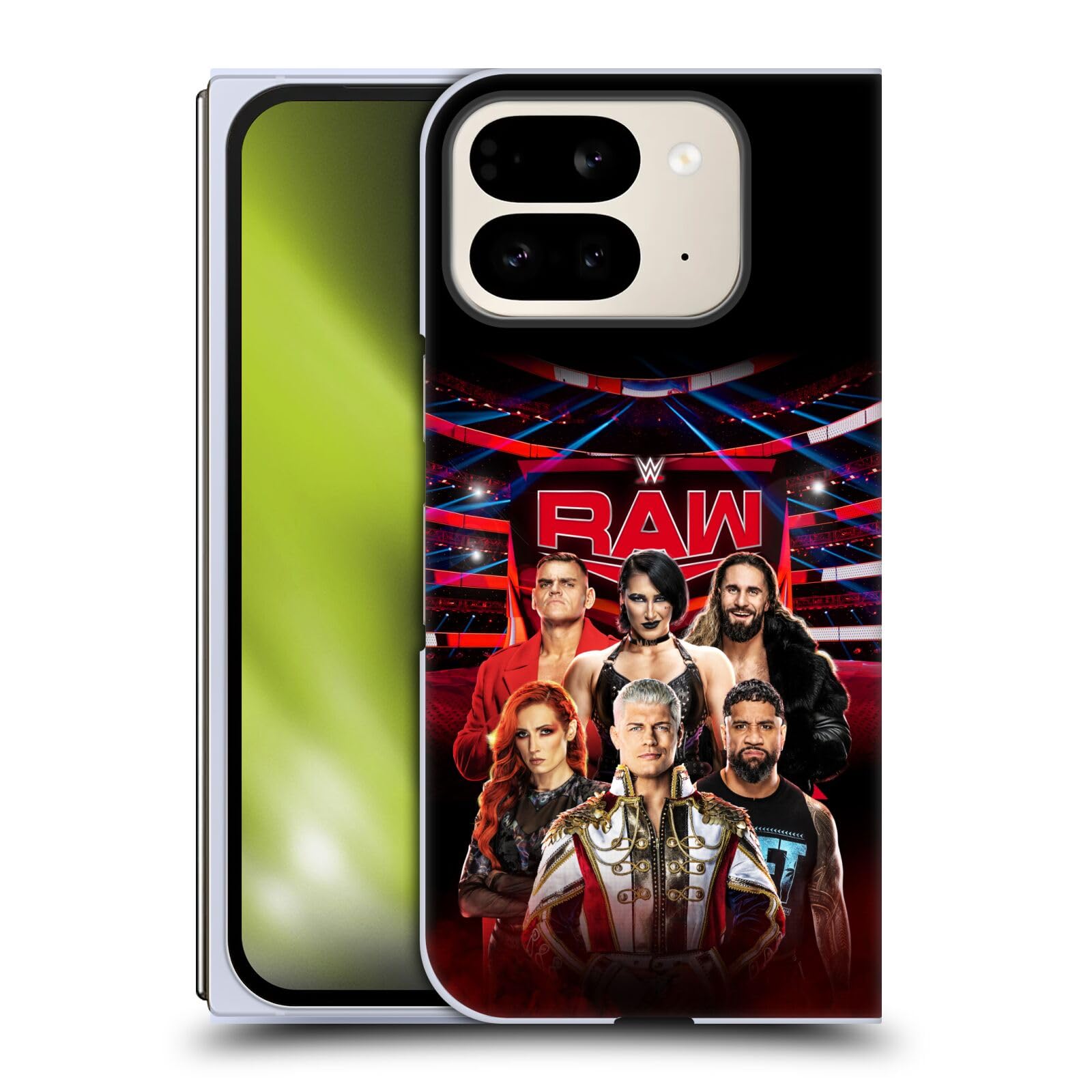 Officially Licensed WWE Raw Pay-Per-View Superstars 2024 Hard Back Case Compatible with Google Pixel 9 Pro Fold