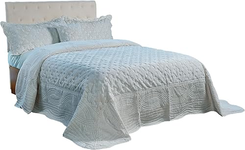 BNF Home, juego de cubrecama de piel sintética estilo tatami (4 piezas), Poliéster & Mezcla de poliéster, gris, King