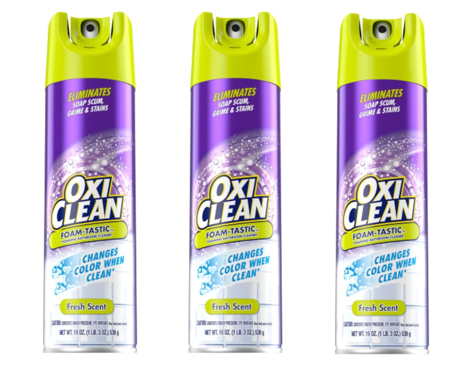 Kaboom 57037-35270 19 Oz Foam-Tastic Bathroom Cleaner With Oxi Clean 3 Pack