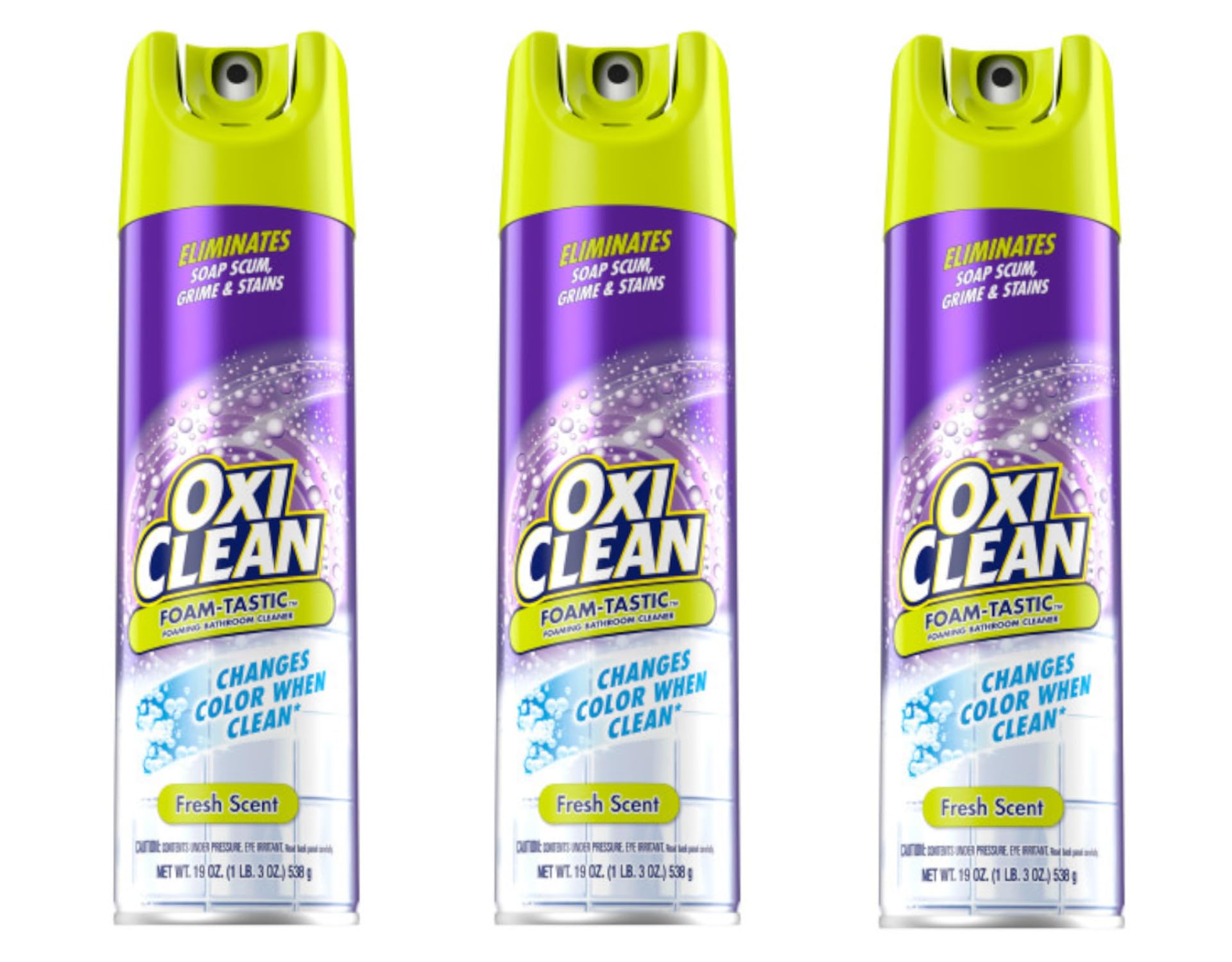 Kaboom 57037-35270 19 Oz Foam-Tastic Bathroom Cleaner With Oxi Clean 3 Pack