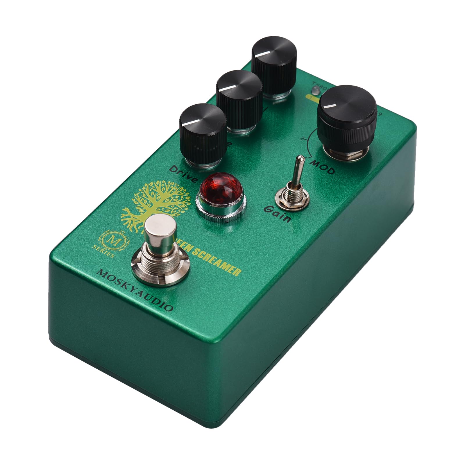 Btuty Booster/Overdrive pedał efektów gitarowych Przełącznik 4 tryby i sterowanie poziomem/tonem/napędem Kompaktowy przenośny cyfrowy procesor efektów do gitary elektrycznej