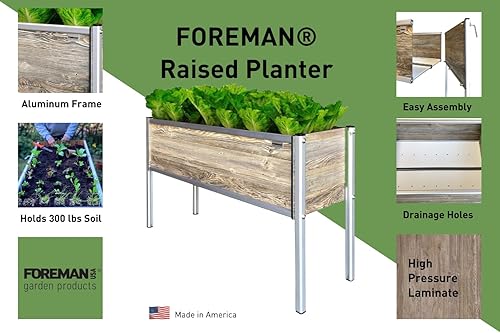 Miniatura 5 de Foreman caja para plantar jardín,fabricado en los Estados Unidos con una garantía de 20 años, para interiores y exteriores, Callisto