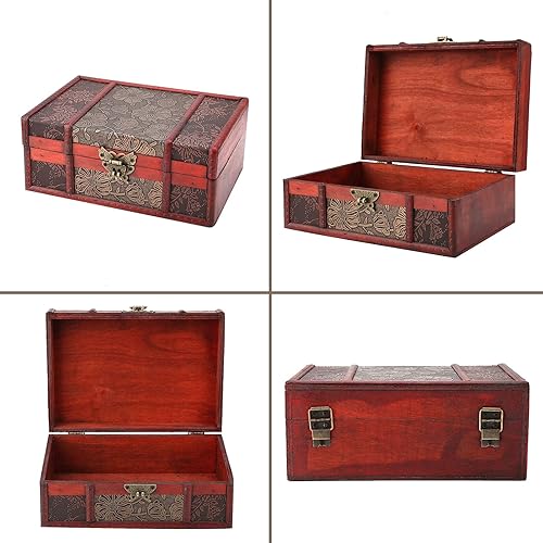Miniatura 8 de Caja de madera, Caja de almacenamiento de madera, Caja de artesanía de madera, Cajas de madera, Caja de joyería para hombre, Caja de cigarros, Caja