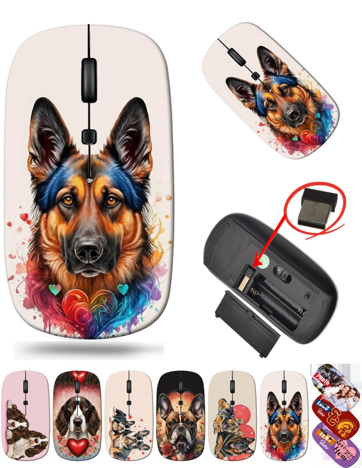 Mouse Coⅿp MB-B401 8世代i5 ⑥　SSD256＋HDD500 Amazon.com: maizi Wireless Mouse Horse for Computer Laptop PC