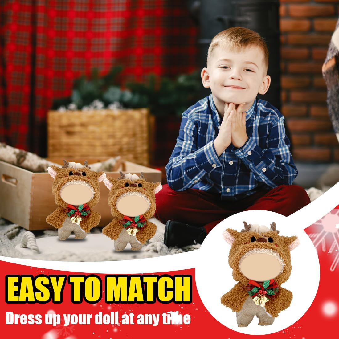 KAHEIGN 2 Pièces Poupée en Peluche Gnomes de Noël, 48CM Poupée Elfe