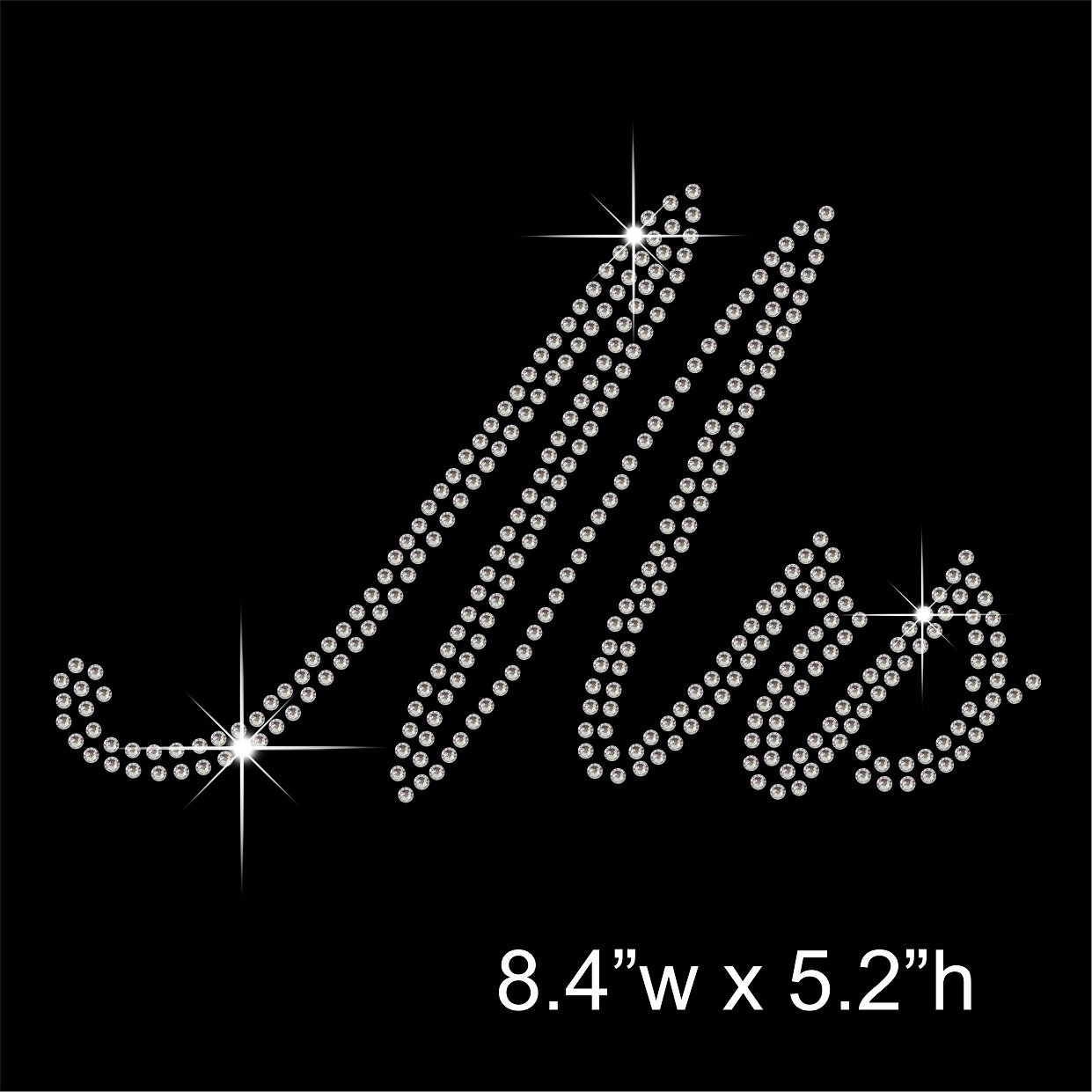 TShirt Showroom Mrs - Hen Stag Party Hotfix Rhinestone Diamante Iron on Transfer Motif Applique