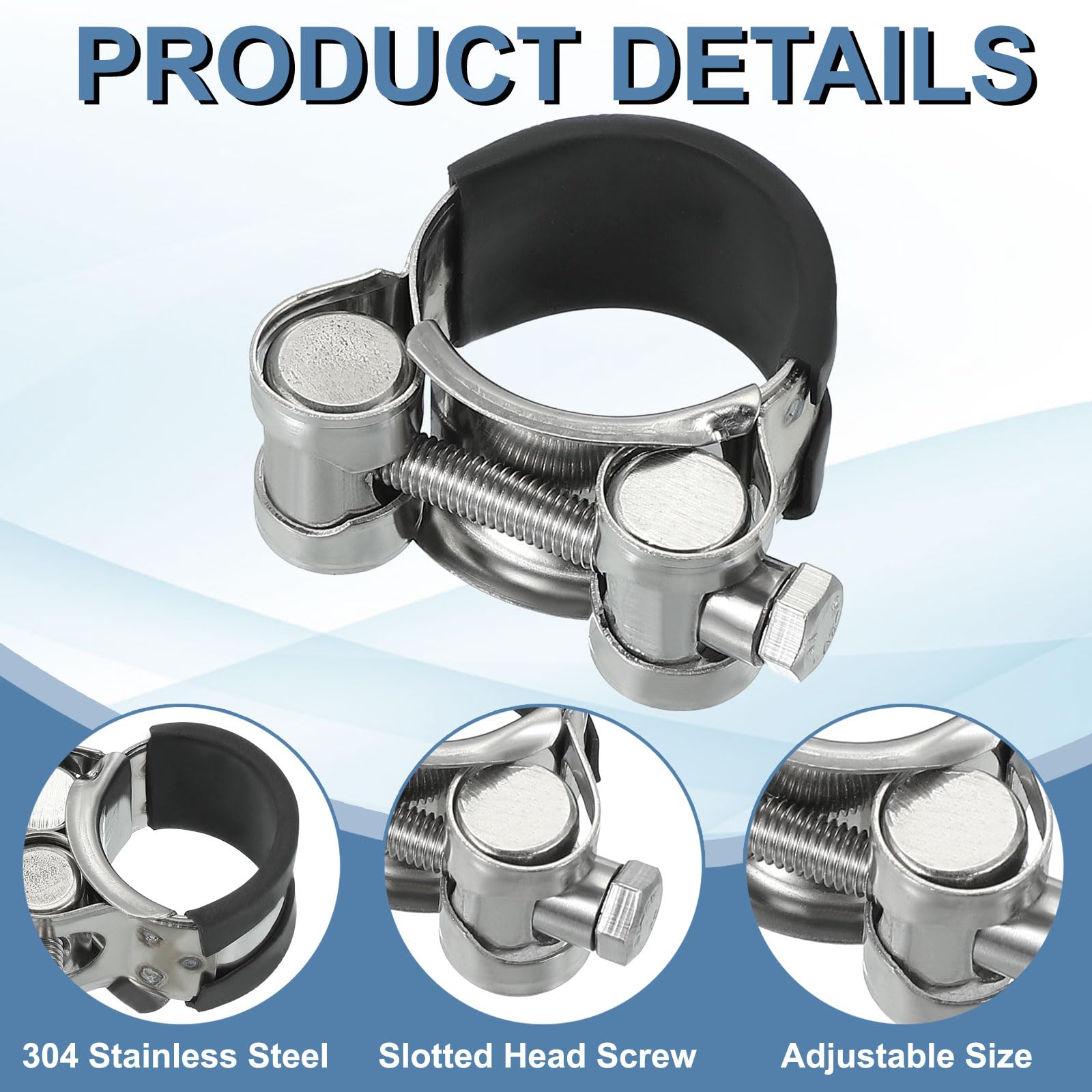PATIKIL 26-28mm T-Bolt Hose Clamp - Image 3