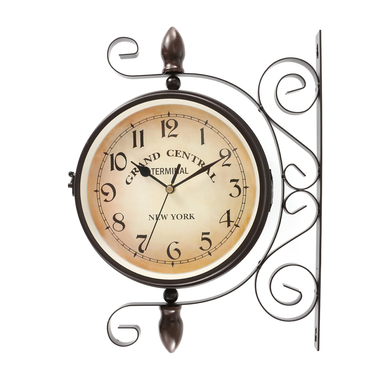 Buy DynaLiving Double Sided Wall Clock, 360° Rotatable Clock Train
