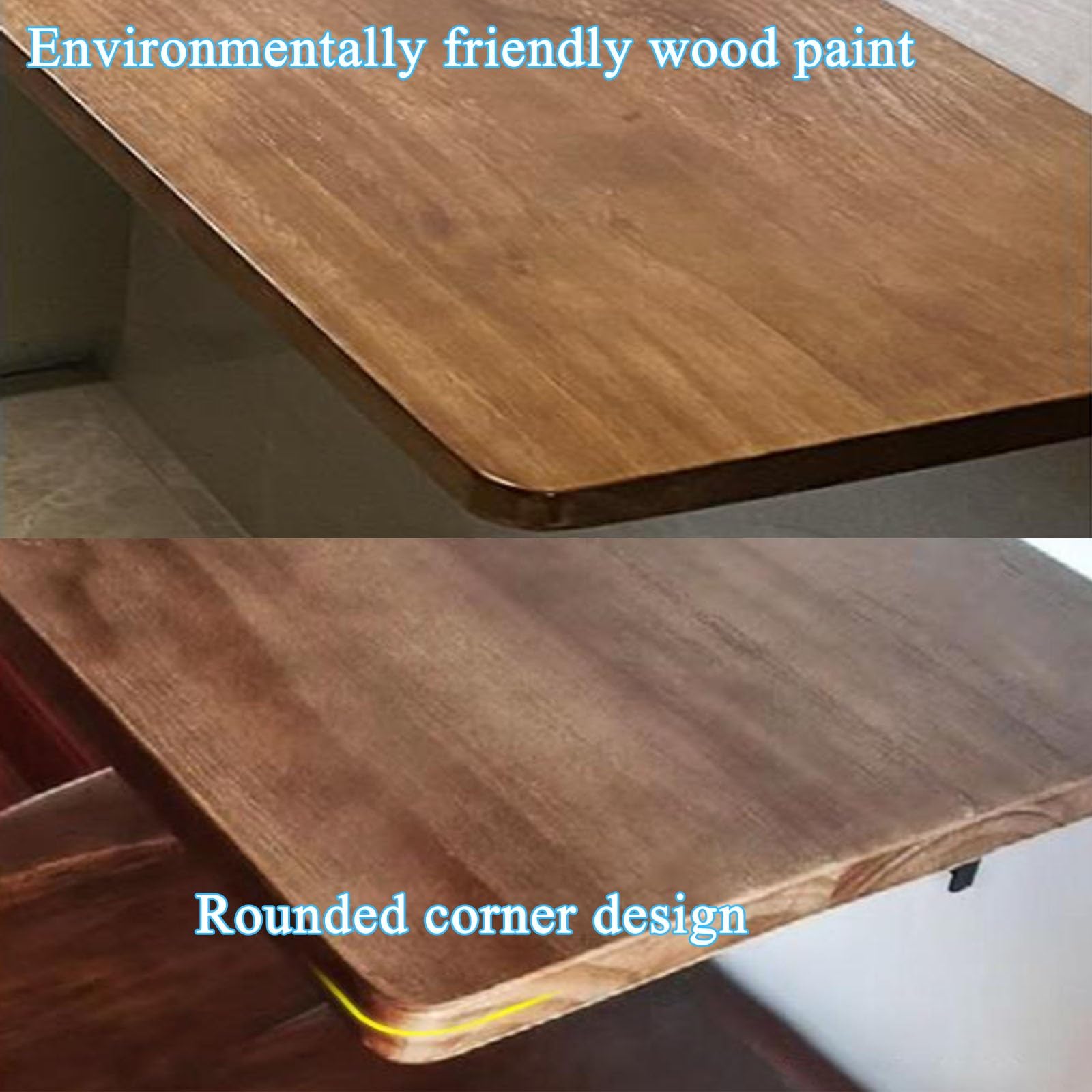 Schwebender Schreibtisch for die Wand, herunterklappbarer schwebender Schreibtisch, an der Wand montierter klappbarer Schreibtisch for Küche, for die Küche im Homeoffice(120*45cm/47.2*17.7in)