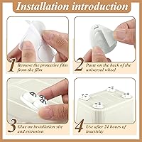 Vista 84 de Honoson 8 Pcs Self Adhesive Caster Wheels Appliance Rollers Appliance Sliders for Kitchen 360° Swivel Universal Wheel Mini Small Kitchen