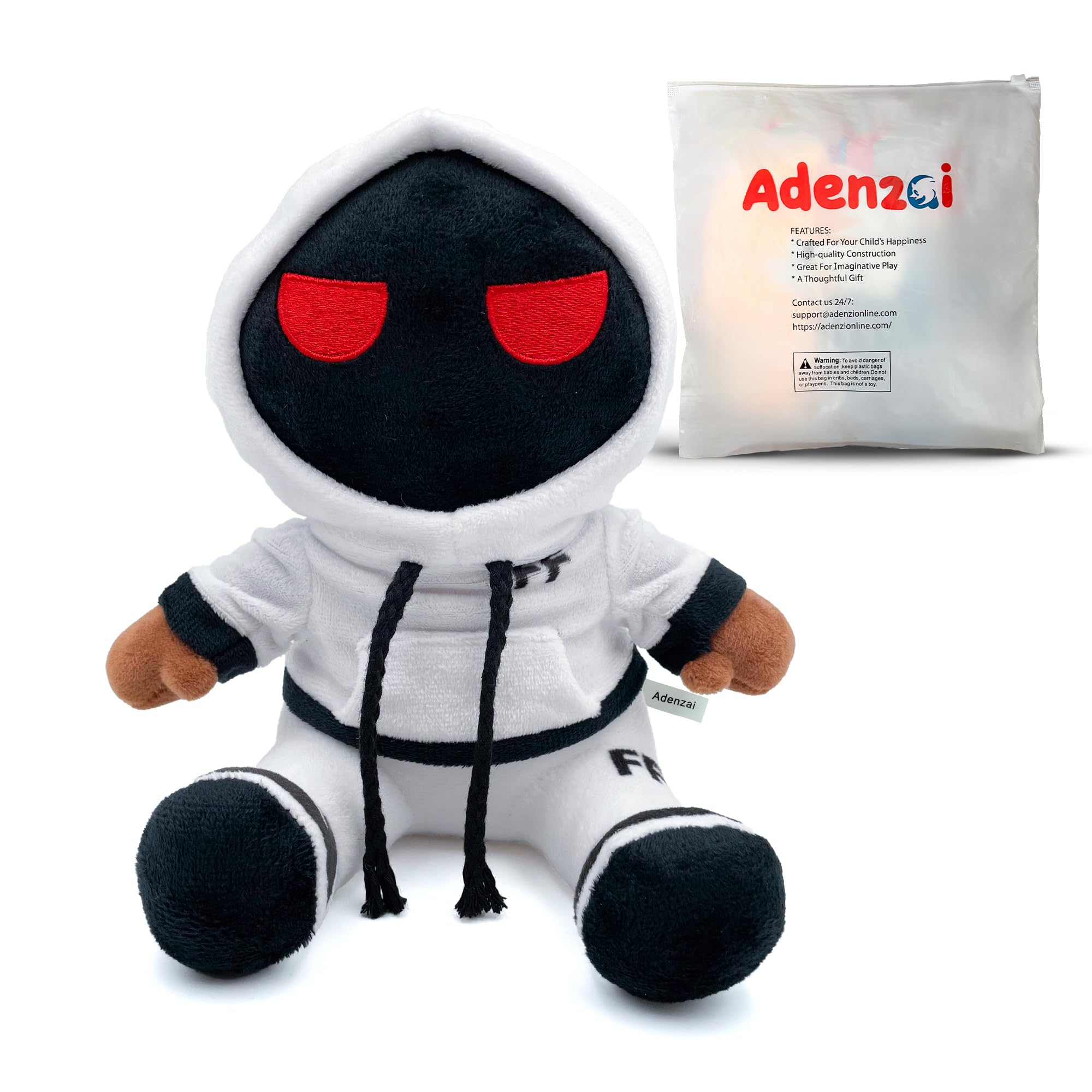 Adenzai 8.7" Foltyn Family Standard Plushies -Cute Halloween Plush Toy | Soft Stuffed Pillow | Kids' Room Decor for Birthdays & Holidays | White-8.7IN