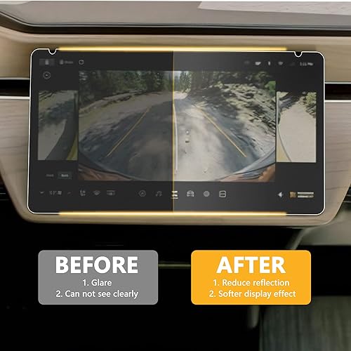 Miniatura 2 de Protector de pantalla de vidrio templado compatible con Rivian R1T R1S 2022, 2023, 2024, 2025, accesorios interiores para salpicadero, pantalla