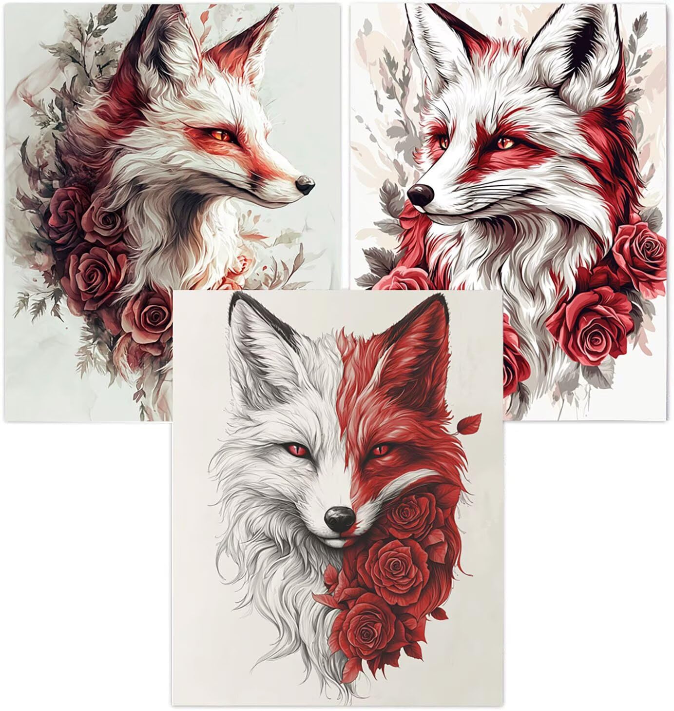 Generico Cnyaunfi 3 Pezzi Animali Pittura Diamante Fai-Da-Te, 5D Beige Diamond Painting Kit Completo per Hobby Creativi Adulti, Per La Decorazione Della Parete Di Casa 70x90cm YF-3244