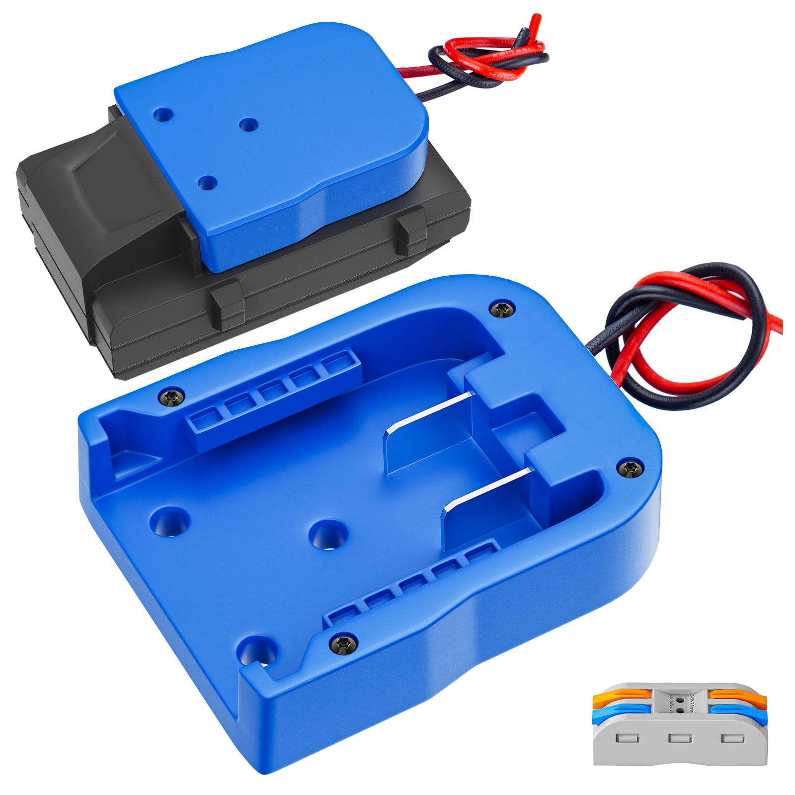 Crtbelfy Battery Adapter Compatible for Kobalt 24V Battery Dock Power Connector for Rc Car Rc Toy 12 Gauge Robotics with Wire Terminals