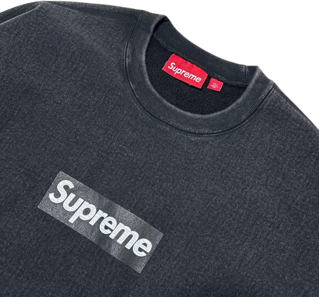 Supreme Washed Box Logo Crewneck ブラック XL Supreme Washed Box Logo Crewneck Black シュプリーム ウォッシュド