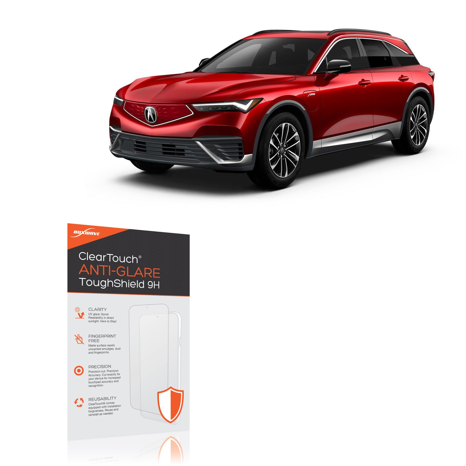 BoxWave Screen Protector Compatible with Acura 2024 ZDX Display (11.3 in) - ClearTouch Anti-Glare ToughShield 9H (2-Pack), Anti-Glare 9H Tough Flexible Film Screen Protector
